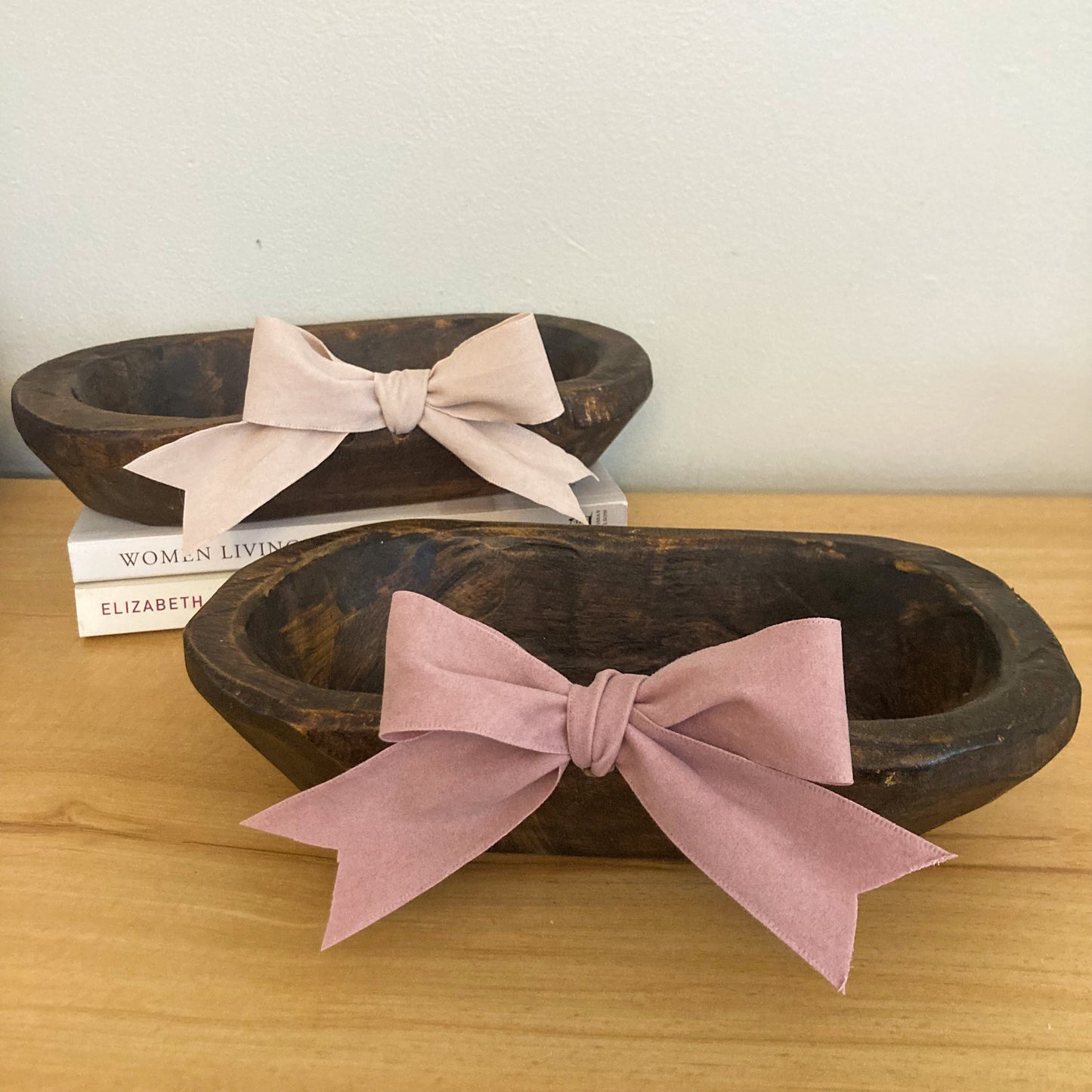 Dough Bowl with Bow (Pink or Beige)