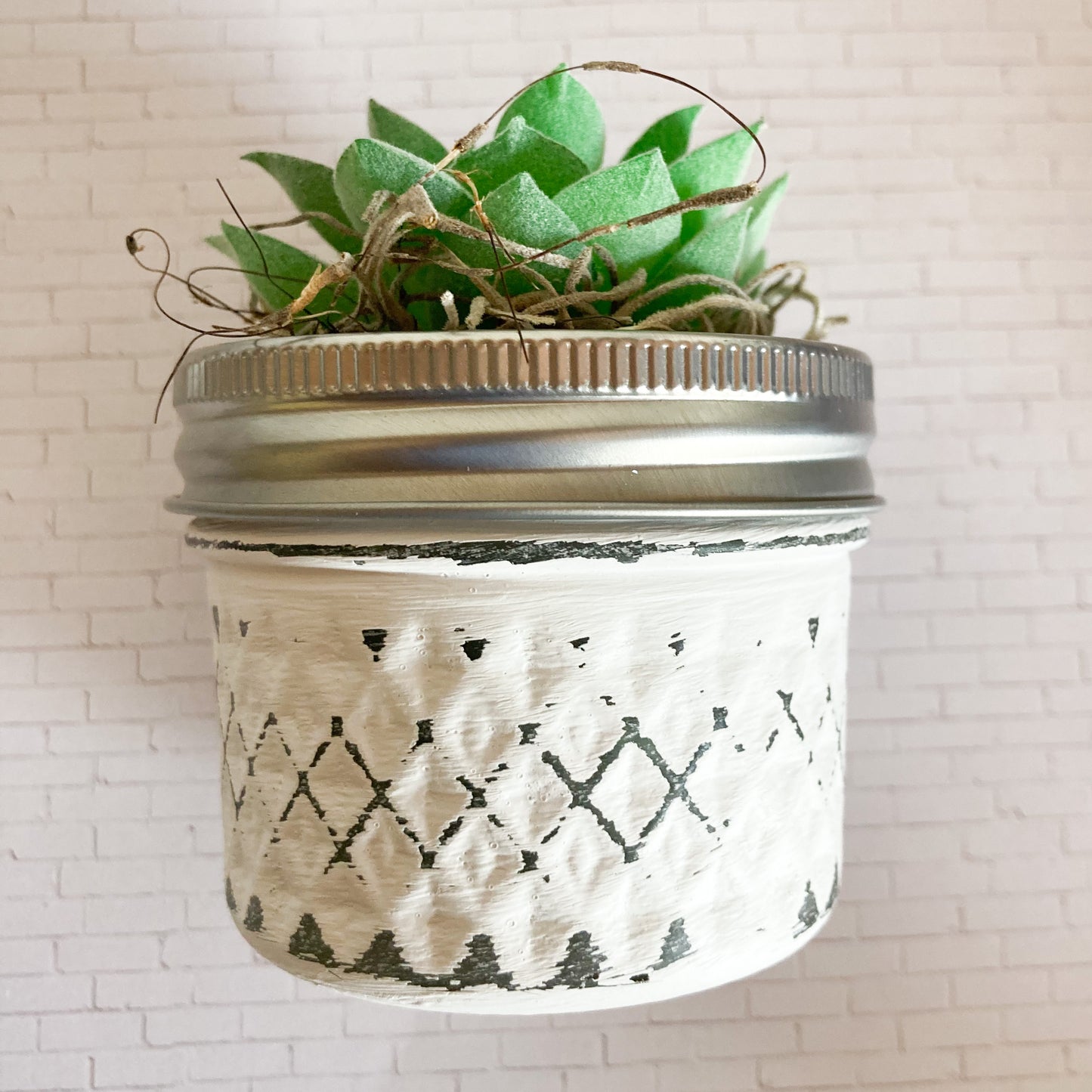Mini Faux Succulent Jar