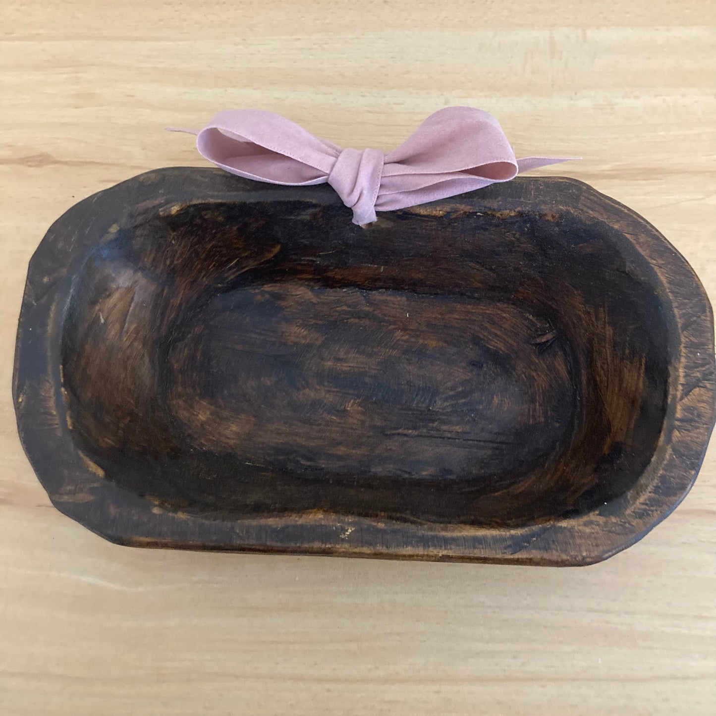Dough Bowl with Bow (Pink or Beige)