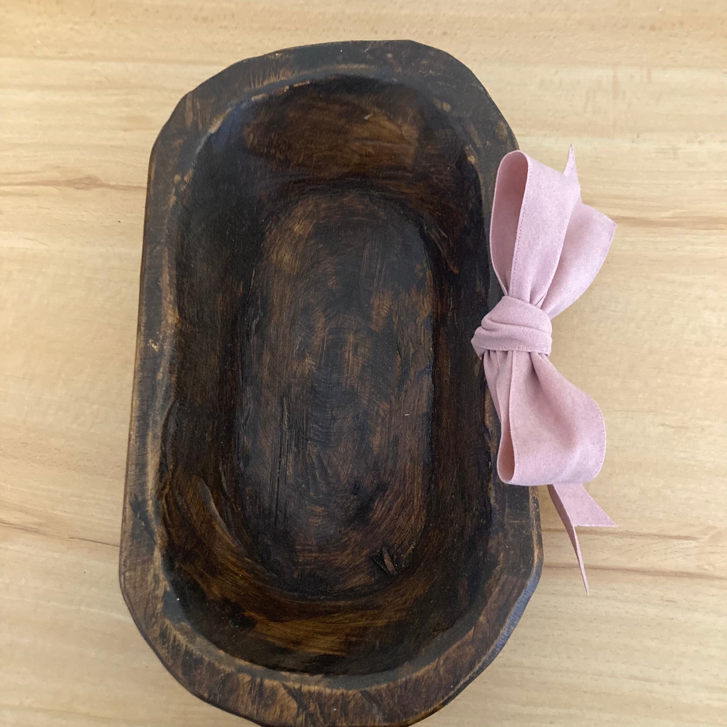 Dough Bowl with Bow (Pink or Beige)