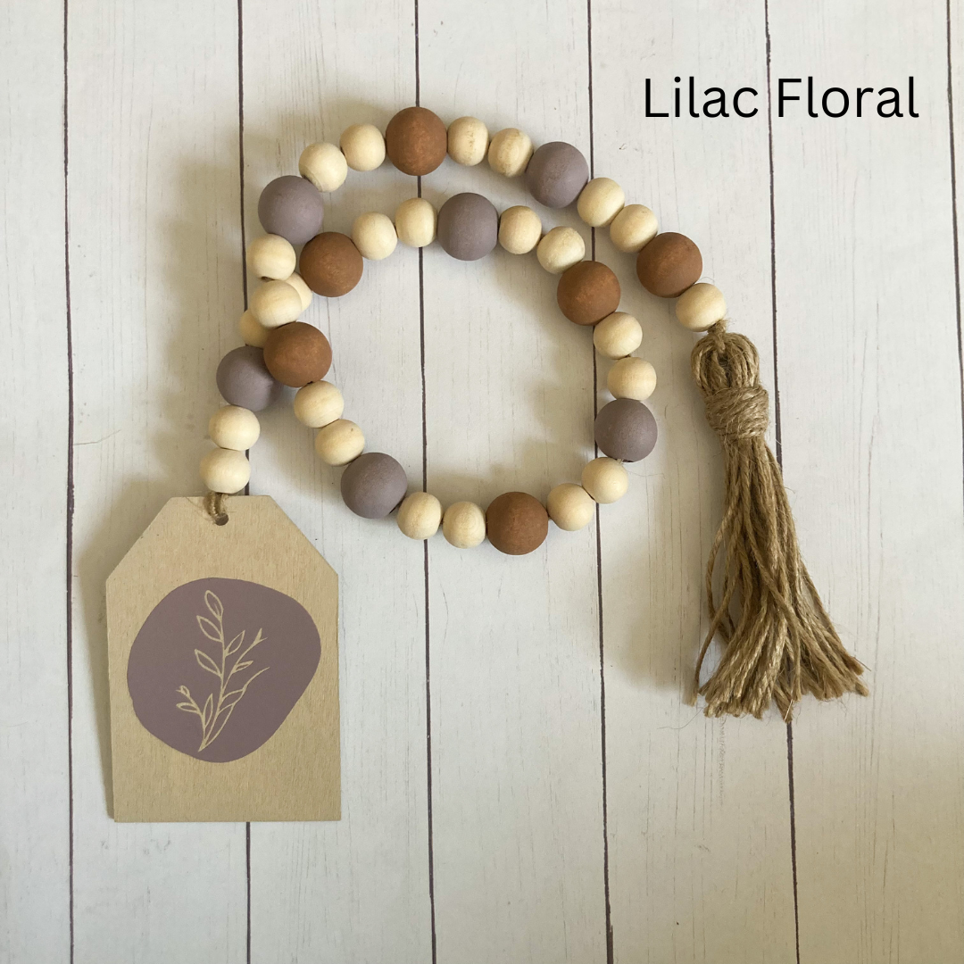 Floral Wood Bead Garland – Inspired Memories Design